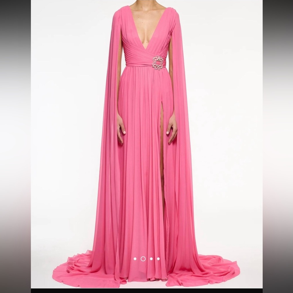 Elie Saab Pink Long Dress - Detachable Sleeves